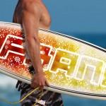 Name on surfboard